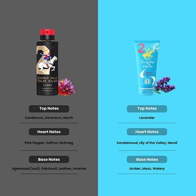 Beverly Hills Polo Club Classy Men Deo No.2 Trio Pack + Sports No.2 Women Shower Cream 3-in-1 Set 675 ml 1's - Deodorants/Roll-Ons