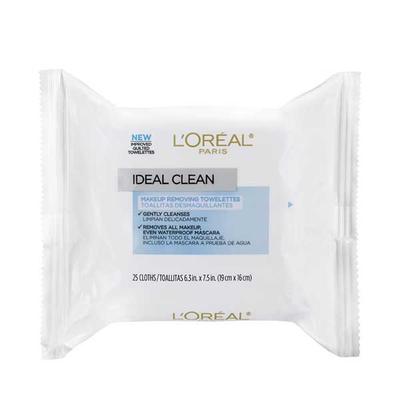 L'Oreal Paris Ideal Skin Makeup Removing Towelettes (Pack of 25) 1's - Make Up Removers