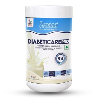 Pro360 Diabeticare Pro Protein Powder - Vanilla Flavour (Jar) 200 g - Diabetes (Fitness)
