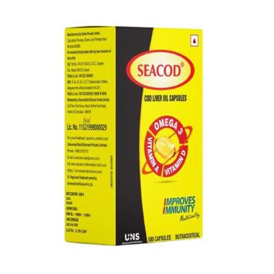 Seacod Cod Liver Oil Capsule 500's - Omega Fish Oil Fatty Acids