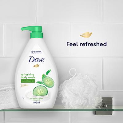 Dove Refreshing Body Wash, With Cucumber & Green Tea Scent 800 ml - Shower Gels & Body Wash
