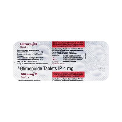 Glitaray 4mg Tablet 10'S - Diabetes-Ant