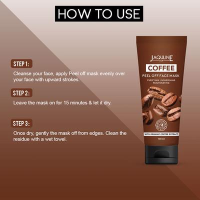 Jaquline USA Coffee peel off mask 100 gm - Masks & Peels