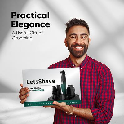 Letsshave Beard Body & Balls All In One Trimmer, Men Cordless Multi Grooming Set with Beard Trimmer, Nose Trimmer, Foil Shaver & Balls & Body Trimming Head 1's - Trimmers