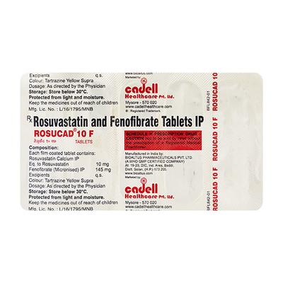 ROSUCAD 10 F Tablet 10's - High Cholesterol-Dys