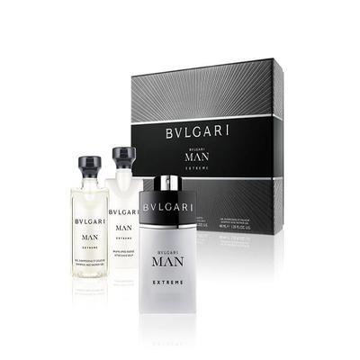 Bvlgari Man Extreme Gift Set (Eau de Toilette60ml + Shower Gel 40ml + After Shave Balm 40ml) 140 ml - Men Perfumes (Edt/Edp)