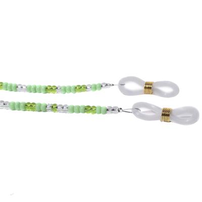 Modisch Green And Transparent Green Round Beads Sunglasses Chain (JC-14Gw) 1's - Wearables Sunglasses