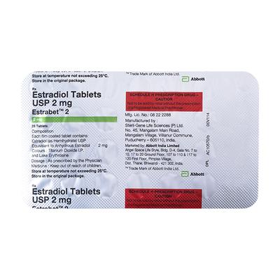 Estrabet 2mg Tablet 28'S - Hormonal Therapy-Oes