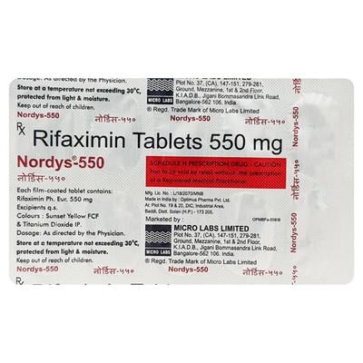 Nordys 550mg Tablet 10'S - Bacterial Infections-OAB