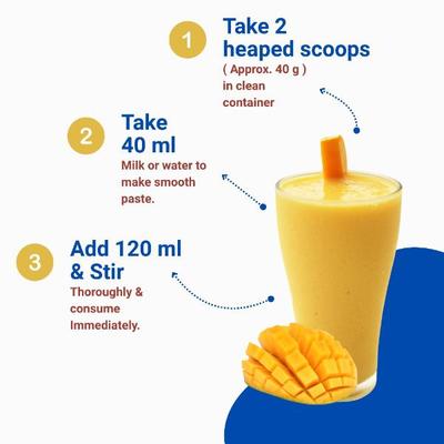 PediaGold Zero Added Sucrose Complete Nutrition Powder for Children - Mango Flavour 400 g - Protein Drink