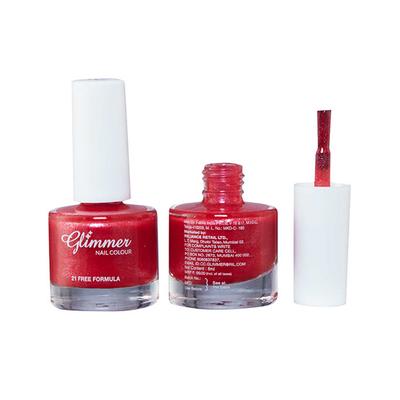 Glimmer Nail Enamel Shimmery Pink 8 ml - Nail Polish