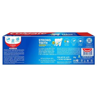 Colgate Strong Teeth Dental Cream Toothpaste (200g+ 100g+ Toothbrush worth 35rs) - Toothpaste