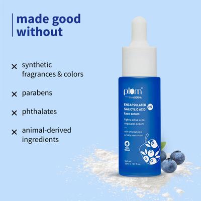 Plum Thinkderma 2% Encapsulated Salicylic Acid Face Serum Fights Active Acne Controls Oil 30 ml - Face Serum