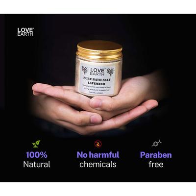 Love Earth Pure Bath Salt With Pure Epsom Salt & Essential Oil 100 gm - Bath Salts