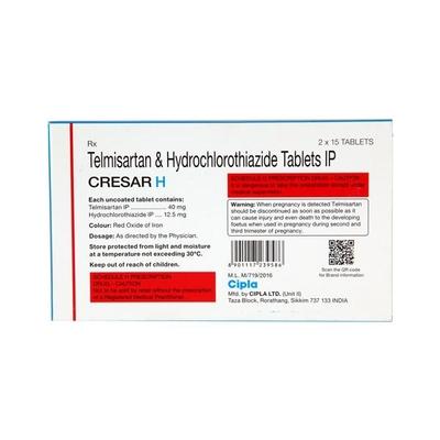 Cresar H 40mg Tablet 15'S - Hypertension-Ang
