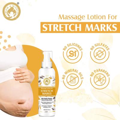 Mom & World Massage Lotion for Stretch Marks 120 ml - Stretch Mark Cream