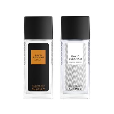 David Beckham Classic Homme Deodorant Spray 75ml + Bold Instinct Perfume Deodorant 75ml 2's - Men Deodorants/Roll-Ons