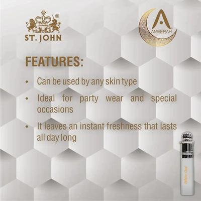 St. John White Oud Attar Roll On - Pack of 2 x 8 ml - Men Deodorants/Roll-Ons