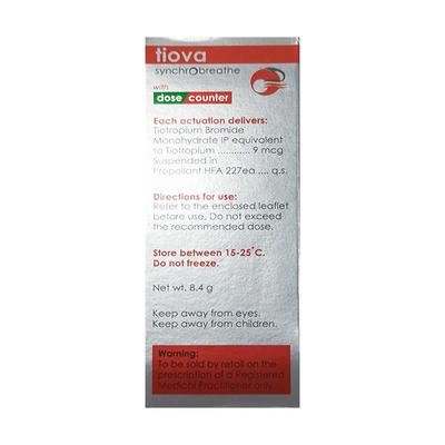 TIOVA SYNCHROBREATHE with Dose Counter 120MD Inhaler 8.4g - Asthma/COPD-Ast