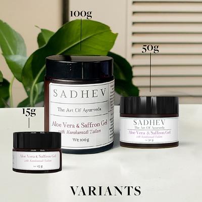 Sadhev Aloe Vera & Saffron Gel - with Kumkumadi Thailam 100 gm - Face Oils