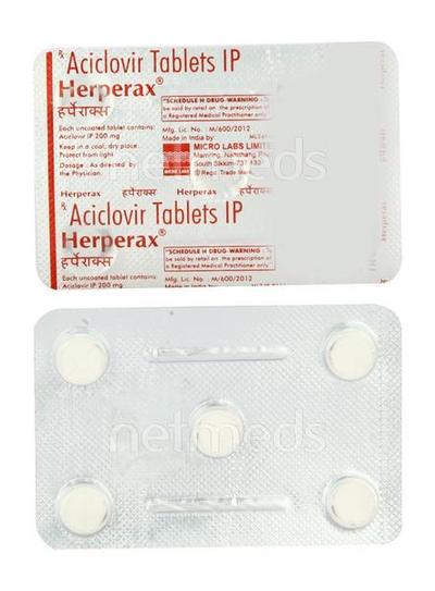 Herperax 200mg Tablet 5'S - Viral infections-Ant