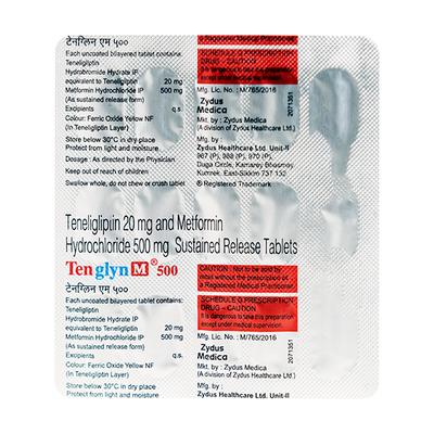 Tenglyn M 500mg Tablet 15'S - Diabetes-Ant