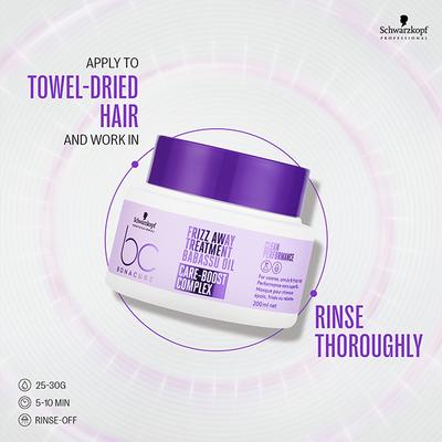 Schwarzkopf Professional Bonacure Frizz Away Treatment with Babassu Oil with Vegan Keratin 200 ml - Hair Masks & Packs