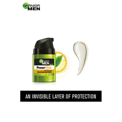 Garnier Men PowerWhite Anti-Pollution Brightening Moisturiser 50 gm - Face Moisturizers