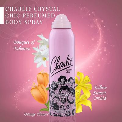 Revlon Charlie Crystal Chic Perfumed Body Spray 150 Ml - Women Deodorants/Roll-Ons