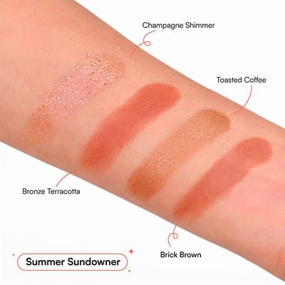 Gush Beauty Eye Like It Stacked-Summer Sundowner Do-it-all,4 In-1 Eyeshadow Palette 3.6gm - Eyeshadow, Bases & Primers