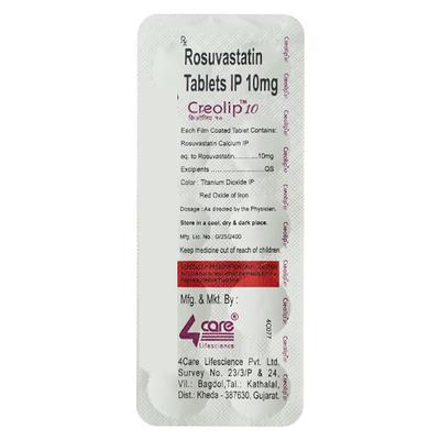 CREOLIP 10mg Tablet 10's - High Cholesterol-Dys