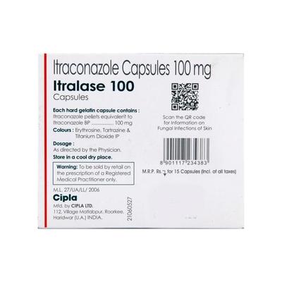 Itralase 100mg Capsule 15'S - Fungal Infections-Anf