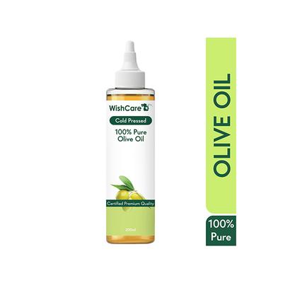 WishCare 100% Pure Cold Pressed Olive Oil for Healthy Hair and Glowing Skin 200 ml - Hair Oils