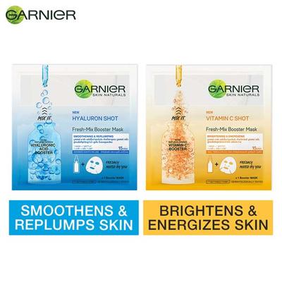 Garnier Skin Naturals, Fresh Mix, Face Serum Sheet Mask (Blue) 28 gm - Sheet Masks