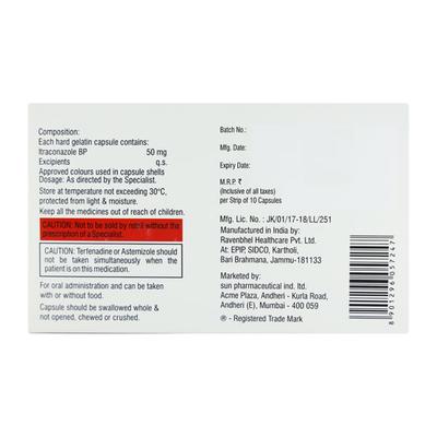 ALCROS SB 50 Capsule 10's - Fungal Infections-Anf