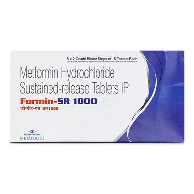 Formin SR 1000mg Tablet 15'S - Diabetes-Ant