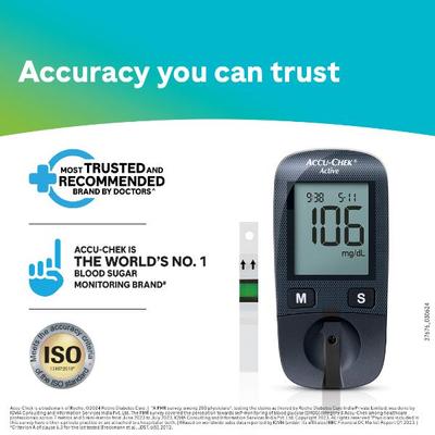 Accu-Chek Active Blood Glucose Test Strip 100's - Blood Glucose Monitors/Test Strips