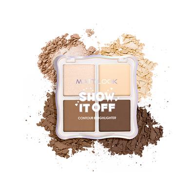 Matt Look Show it off Contour & Highlighter Combo Palette, All-In-1 Face Makeup Kit, Sand-01 18 gm - Contour