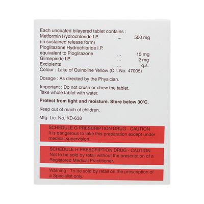 GLYCIPHAGE PG 2mg Tablet 15's - Diabetes-Ant