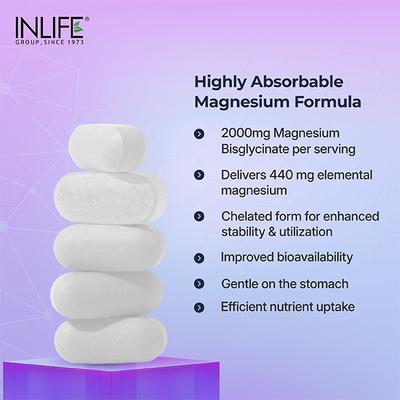 INLIFE Magnesium Glycinate Forte 2000 mg Tablet 120's - Calcium And Minerals