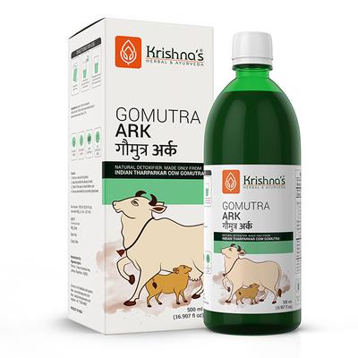 Krishna's Herbal & Ayurveda Gomutra Ark (Tharparkar Cow) 500 ml - Ayurvedic Juices
