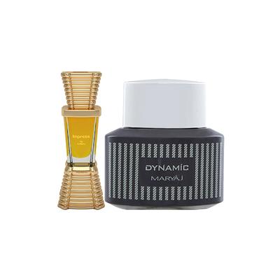 Ajmal Impress Concentrated Perfume Oil Citrus And Maryaj Dynamic EDP Spicy Woody Perfume 110 ml - Men Perfumes (Edt/Edp)