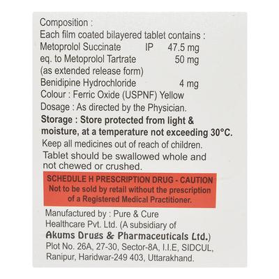 BENITOWA BETA 50mg Tablet 15's - Hypertension-Cal