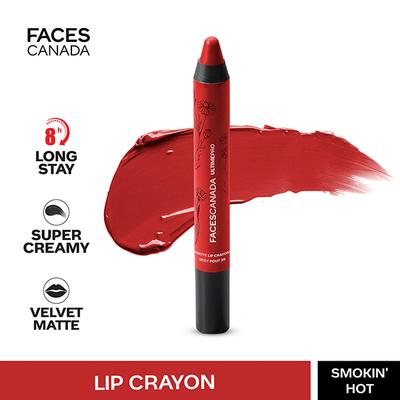Faces Canada Ultime Pro Matte Lip Crayon Smokin' Hot 11 2.8 Gm - Lip Crayons