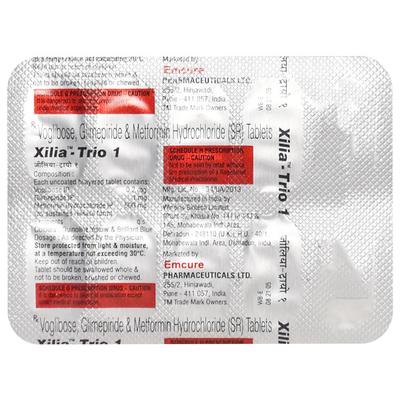 Xilia Trio 1mg Tablet 10'S - Diabetes-Ant