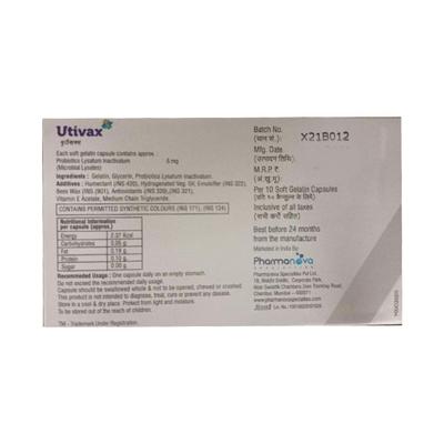 UTIVAX Capsule 10's - Diarrhoea-Ant