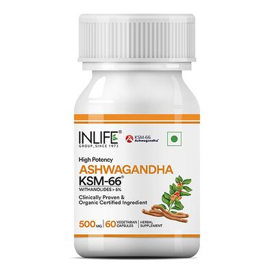 INLIFE High Potency Ashwagandha KSM-66 500mg Capsules 60's - Sexual Care