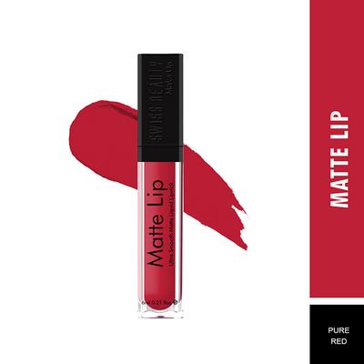 Swiss Beauty Ultra Smooth Matte Liquid Lipstick - (Pure Red) 6 ml - Liquid Lipsticks