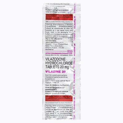 Vilazine 20mg Tablet 10'S - Depression-Ant