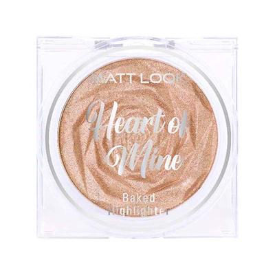 Matt Look Heart of Mine Baked Highlighter, Natural Luminous Glow, Blend Seamlessly, Ultra Pearlized Pigments, Suitable for All Skin Types, Blossom Glow 8 gm - Highlighters & Illuminators